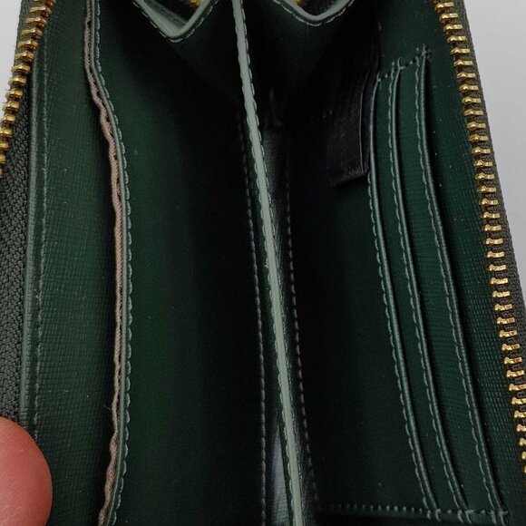 Vince Camuto Green Leather Wristlet Wallet - Picture 5 of 5